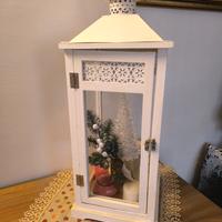 lanterna in vetro e legno