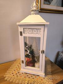 lanterna in vetro e legno