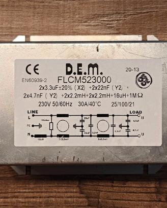 D.E.M. FLCM523000 - Filtro antidisturbo EMI/EMC