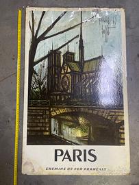 Poster della SNCF, Notre Dame, Parigi vintage 67