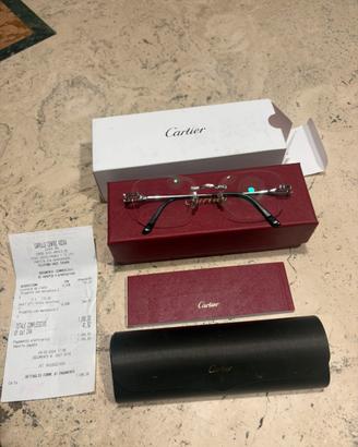 Cartier CT0290O 004 originale – Rimless Silver