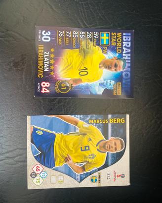 Lotto 2 Carte Match Attax Svezia