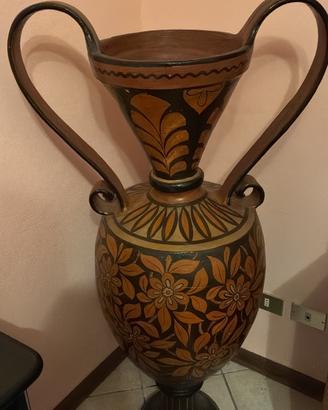 Grande anfora in terracotta dipinta a mano – h 130
