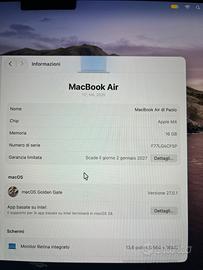 Macbook Air 13",  M4, 10Core, GPU 16GB, SSD 512 GB