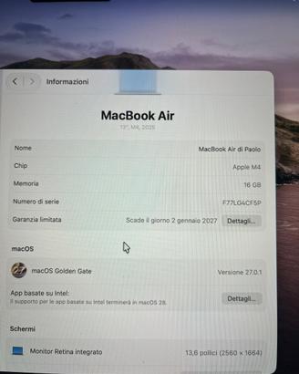 Macbook Air 13",  M4, 10Core, GPU 16GB, SSD 512 GB