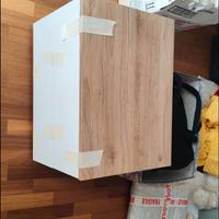 Comodino moderno bianco e rovere con cassetto – co