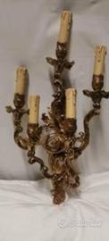 Due Applique antichi in Ottone funzionanti