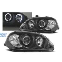 FARI PER HONDA CIVIC 99-01 ANGEL EYES SFONDO NERO