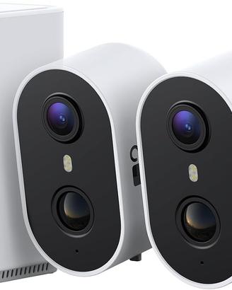 aosu Kit 2 Telecamere di Sorveglianza 2K Int/Est