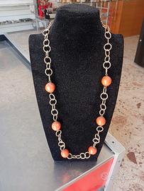 collana petre di chiaramica catina di alluminio 