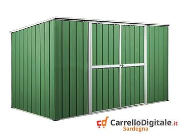 Casetta giardino box in Acciaio 345x186 verde