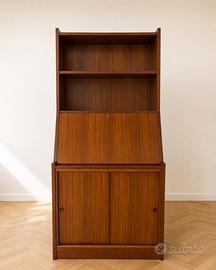Libreria scrittoio Mid-Century teak anni ’60