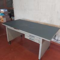 SCRIVANIA IN FERRO PIANALE SIMILPELLE