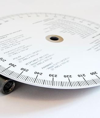 Disco graduato fasi / anticipo per vespa SBINDOLA