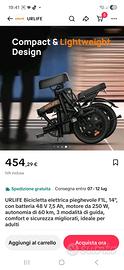 Bici elettrica nuova mai usata