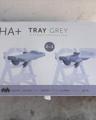 Hauck Alpha+ Tray 2 in 1 Grey – vassoio seggiolone