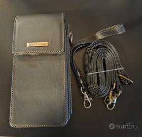 Borsa porta cellulare Caseme ecopelle nera