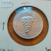 5 lire 1948 1 lira 1950 fdc uva arancia **