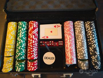 Set valigetta carte da gioco e fishes