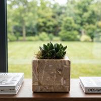 Mini Fioriera Cubica 10x10 in Marmo Breccia