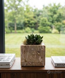 Mini Fioriera Cubica 10x10 in Marmo Breccia