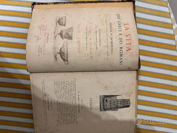 Libro antico 1889 la vita greci e romani vol. 2