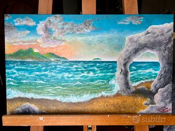Dipinto mare 30x50 cm