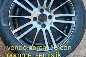 cerchi 15  e pneumatici semislik  per punto 188