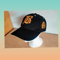 cappello Sportivo Nero Baseball con ricam