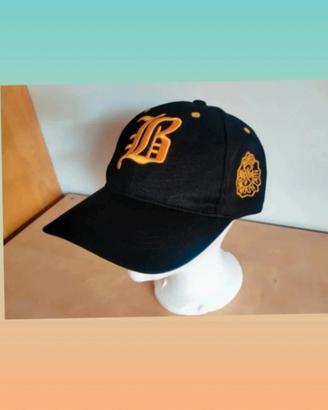 cappello Sportivo Nero Baseball con ricam
