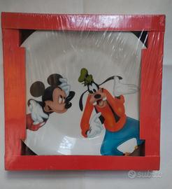 Disney piatto ceramica Pippo e Topolino 