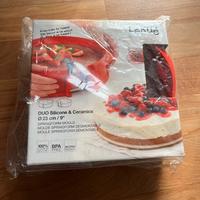 Lékué - Stampo Tondo Apribile e Piatto in Ceramica