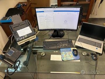 SCRIVANIA UFFICIO IN CRISTALLO