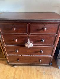 Cassettiera antico in legno massello