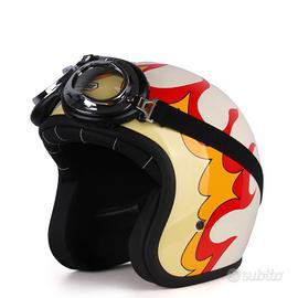 OCCHIALI VINTAGE MOTO CUSTOM CAFE RACER CROMATI