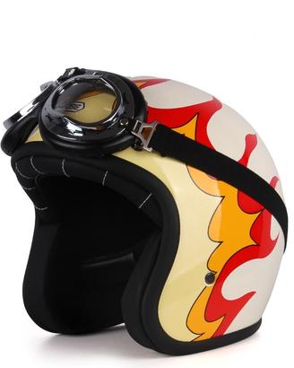 OCCHIALI VINTAGE MOTO CUSTOM CAFE RACER CROMATI