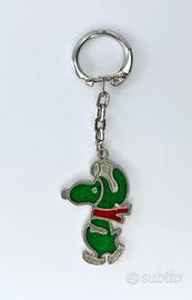 Portachiavi Metallo Smaltato Snoopy RARISSIMO