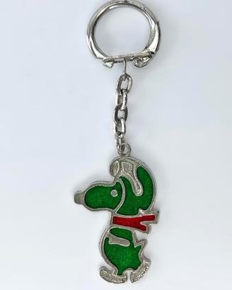Portachiavi Metallo Smaltato Snoopy RARISSIMO