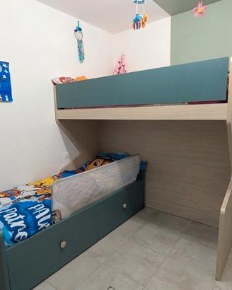 Cameretta Nidi Battistella a soppalco +  Armadio