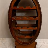 Botte portabottiglie in legno vintage 