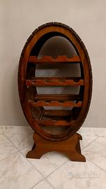 Botte portabottiglie in legno vintage 