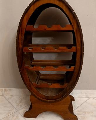 Botte portabottiglie in legno vintage 