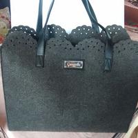 Borsa Camomilla in panno grigia