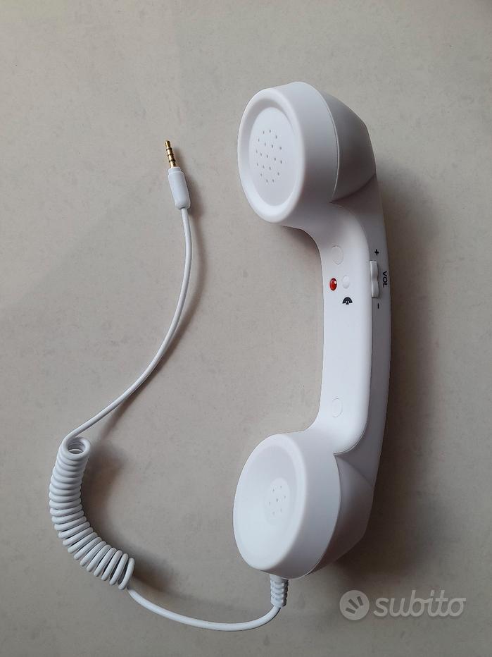 Cornetta Telefonica Retro Con Cavo 3.5mm – Riduzione Del Rumore, Microfono E Altoparlante HD, Per Cellulari E PC, Verde