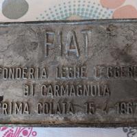 FIAT Targa Fonderia Leghe leggere Carmagnola