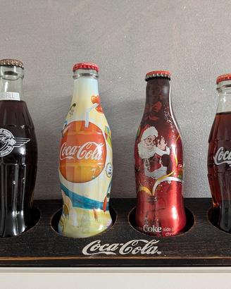 Set Coca-Cola 4 Bottiglie Limited Ed. + Espositore