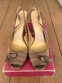 Sandali di raso con fiocco