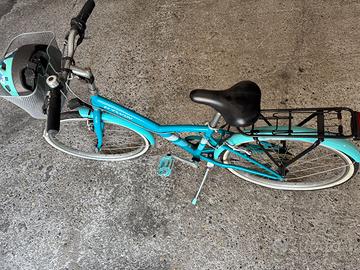 Bici B'Twin Decathlon Turchese + Casco Coordinato