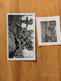 ww1 ww2 lotto di due foto di mitragliatrice 