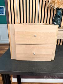 Kit 2 cassetti IKEA KALLAX effetto rovere